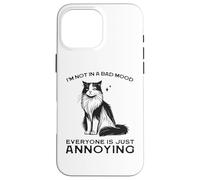 Divertida Camisa de Gato I'm Not in a Bad Mood Everyone's Annoying Carcasa para iPhone 16 Pro MAX