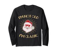 Divertida Camisa de Navidad de Papá Noel - I'm Not Old I'm Classic Manga Larga