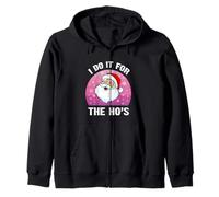 Divertida Camisa de Papá Noel I do it for The Ho'S Christmas Women Sudadera con Capucha