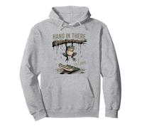 Divertida camisa humorística con forma de rana colgando allí con un cocodrilo en la parte inferior Sudadera con Capucha