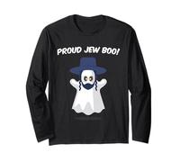 Divertida Camisa judía de Halloween Orgulloso judío Boo Fantasma rabino Manga Larga