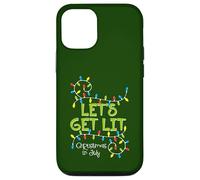 Divertida Camisa Let's Get Lit Christmas In July Summer Lights Carcasa para iPhone 12/12 Pro