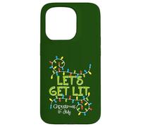 Divertida Camisa Let's Get Lit Christmas In July Summer Lights Carcasa para iPhone 15 Pro