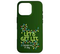 Divertida Camisa Let's Get Lit Christmas In July Summer Lights Carcasa para iPhone 16 Pro