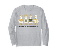 Divertida Camisa Pi Day Silly Goose Que Toca la bocina si amas a Pi 3.14 Manga Larga