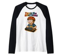 Divertida Camisa Retro para Autismo - I'm On The Spectrum Camiseta Manga Raglan