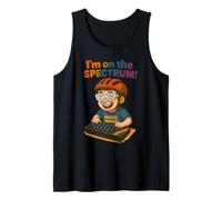 Divertida Camisa Retro para Autismo - I'm On The Spectrum Camiseta sin Mangas