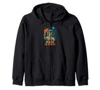 Divertida Camiseta con Estampado de Cena cósmica con diseño de Gato Astronauta de Pizza in Space Sudadera con Capucha