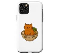 Divertida Camiseta con Estampado de Pollo Katsu de Gato, Bonito Juego de Palabras de Anime con Comida para Gatos Carcasa para iPhone 11 Pro