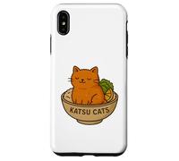 Divertida Camiseta con Estampado de Pollo Katsu de Gato, Bonito Juego de Palabras de Anime con Comida para Gatos Carcasa para iPhone XS MAX