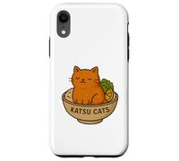 Divertida Camiseta con Estampado de Pollo Katsu de Gato, Bonito Juego de Palabras de Anime con Comida para Gatos Carcasa para iPhone XR