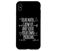 Divertida camiseta con estampado de profesor Dear Math Solve Your Own Problems Carcasa para iPhone XS Max