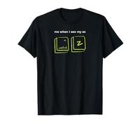 Divertida Camiseta con Estampado de ruptura «Me When I See My Ex» de Control Z Camiseta