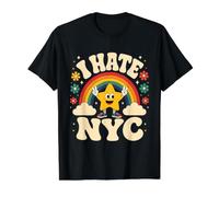 Divertida Camiseta con Texto en inglés I Hate NYC Camiseta gráfica económica, Hombre, Negro, L