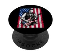 Divertida Camiseta de Abraham Lincoln con la Bandera de Estados Unidos del 4 de Julio PopSockets PopGrip Adhesivo