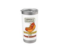 Divertida camiseta de barbacoa para citas, humor de perro caliente, vida amorosa complicada Vaso térmico de acero inoxidable de doble pared