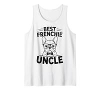 Divertida Camiseta de Bulldog francés Best Frenchie Uncle para Hombre Camiseta sin Mangas