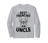 Divertida Camiseta de Bulldog francés Best Frenchie Uncle para Hombre Manga Larga