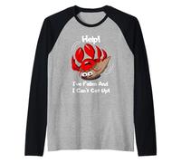 Divertida camiseta de cangrejo ermitaño - Help I 've Fallen And I can not get up Camiseta Manga Raglan