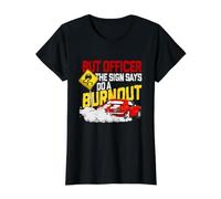 Divertida Camiseta de Carreras de Coches Burnout Drag Racing Muscle Car Lover Camiseta gráfica económica, Mujer, Negro, M
