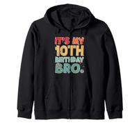 Divertida Camiseta de cumpleaños número 10 My 10th Birthday 10 Year Old Boy Sudadera con Capucha