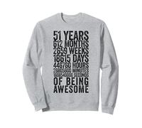 Divertida Camiseta de cumpleaños número 51, Regalos Divertidos de 51 años Sudadera