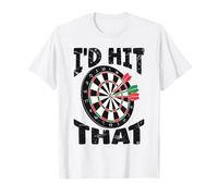 Divertida Camiseta de Dardos para Jugadores de Dardos I'D Hit That Dardos Camiseta