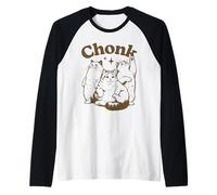 Divertida camiseta de gato Chonk - Linda camiseta de gato gordo Camiseta Manga Raglan