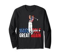 Divertida Camiseta de Golf Donald Trump 2024 Manga Larga