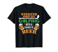 Divertida camiseta de golf y cerveza jugando al golf con una oportunidad de cerveza Camiseta