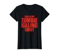 Divertida Camiseta de Halloween, This Is My Zombie Killing Camiseta gráfica económica, Mujer, Negro, S