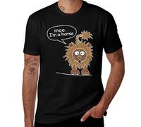 Divertida camiseta de juego de palabras de animales, camiseta humorística de Moo I'm A Horse para hombres, mujeres y niños, linda camisa de vaca y caballo, ropa de regalo para amantes de los animales