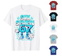 Divertida camiseta de meme Six Seven 67 para niños y adolescentes de Gen Alpha | Jerga viral 6 7 manos y humor italiano Brainrot | Regalo navideño de moda para niños y niñas de la familia, ropa