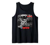 Divertida camiseta de noticias de gato ovni extraterrestre Camiseta sin Mangas