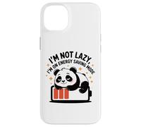 Divertida Camiseta de Panda I'm Not Lazy I'm On Energy Saving Mode Nap Carcasa para iPhone 14 Plus