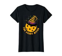 Divertida Camiseta de Pickleball de Halloween The Court Witch Camiseta