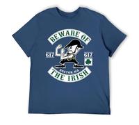 Divertida camiseta de pub irlandés para hombres y mujeres, camiseta gráfica Beware of The Irish Humor, Navy-style, 4XL