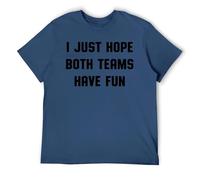 Divertida camiseta deportiva con texto en inglés "I Just Hope Both Teams Have Fun", camiseta de béisbol y fútbol para el día del partido, Navy-style, 6XL