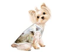 Divertida camiseta elástica con diseño de lengua de oveja traviesa para perros pequeños, camiseta elástica ligera sin mangas, chaleco a rayas