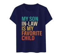Divertida camiseta familiar para mujer con texto en alemán "Mein Schwiegersohn ist Mein Lieblingskind als Geschenkidee, marine, M