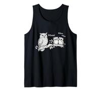 Divertida Camiseta gramática de búho para Profesores de inglés y Nerds de Palabras Camiseta sin Mangas