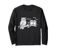 Divertida Camiseta gramática de búho para Profesores de inglés y Nerds de Palabras Manga Larga