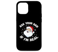 Divertida Camiseta navideña de Papá Noel pregúntale a tu papá si Soy Carcasa para iPhone 12/12 Pro