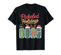 Divertida Camiseta navideña Pickle Jar Jolly Veggie de Pickled Holidays Camiseta