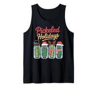 Divertida Camiseta navideña Pickle Jar Jolly Veggie de Pickled Holidays Camiseta sin Mangas