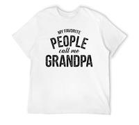 Divertida camiseta para abuelo My Favorite People Call Me Grandpa para hombre, Estilo blanco, XL