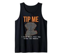 Divertida Camiseta para Cuidador de Mascotas Tip Me I Know Where Your Dog Hides It Camiseta sin Mangas