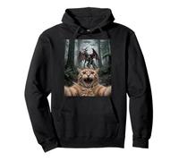 Divertida Camiseta para Selfies con Gatos, Diablo, ovni, Encuentro en el Bosque Sudadera con Capucha