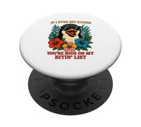 Divertida Camiseta Pingüino Rabia Lista Morder PopSockets PopGrip Adhesivo