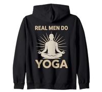 Divertida Camiseta Real Men Do Yoga para Hombres y niños Yoga Pose Meditación Sudadera con Capucha